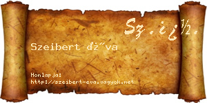 Szeibert Éva névjegykártya