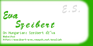 eva szeibert business card